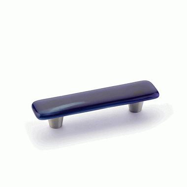 4 1/2 Inch (3 Inch c-c) Ice Sapphire Silk Pull (Stainless Steel Finish) SCHAUB