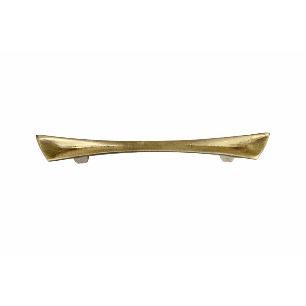 4 1/2 Inch (3 Inch c-c) Pyramid Curve Handle (Antique Brass Finish) COPPER MOUNTAIN HARDWARE