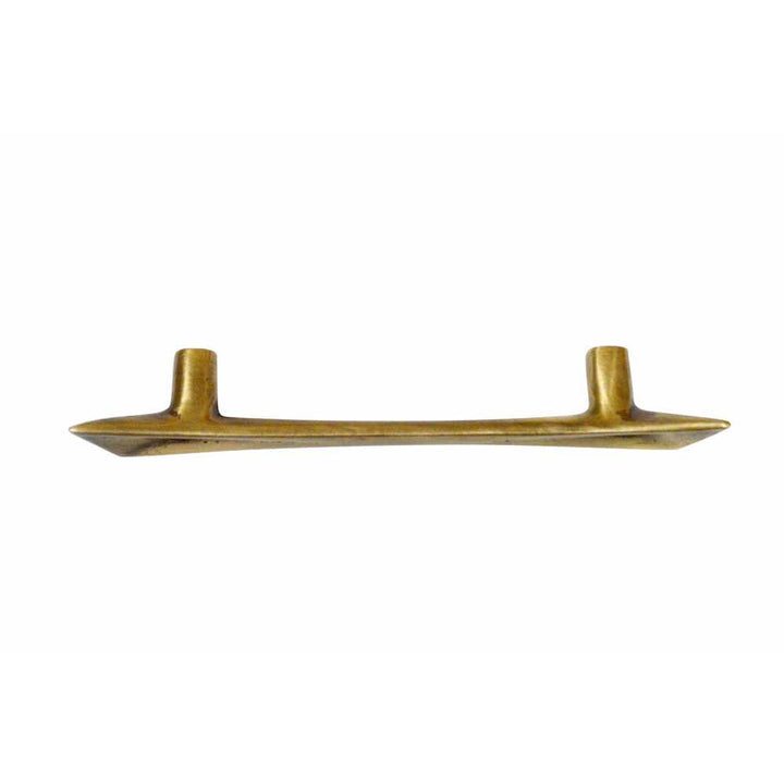 4 1/2 Inch (3 Inch c-c) Pyramid Curve Handle (Antique Brass Finish) COPPER MOUNTAIN HARDWARE