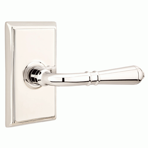 Emtek Solid Brass Turino Lever With Rectangular Rosette (Many Finishes Available) EMTEK