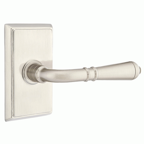 Emtek Solid Brass Turino Lever With Rectangular Rosette (Many Finishes Available) EMTEK