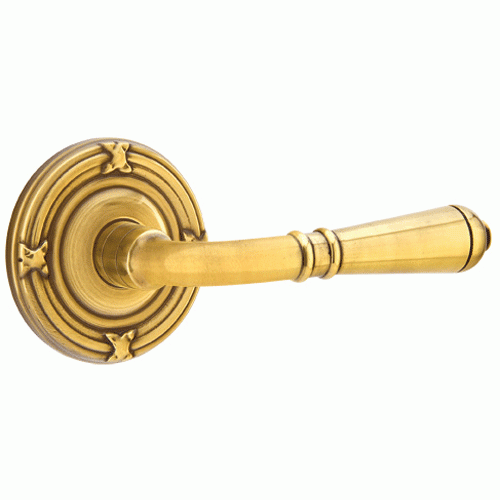 Emtek Solid Brass Turino Lever With Ribbon & Reed Rosette (Many Finishes Available) EMTEK