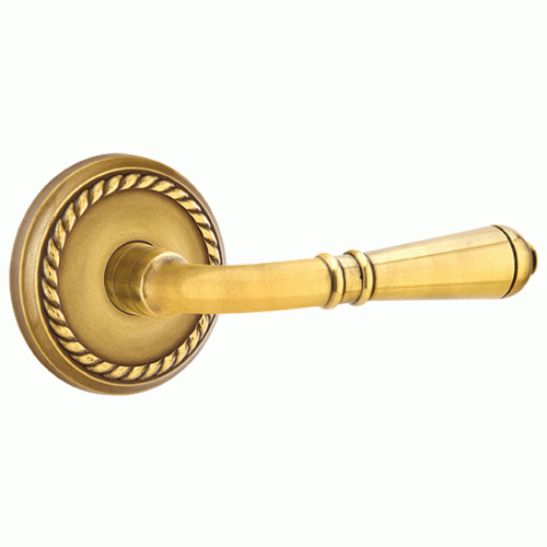 Emtek Solid Brass Turino Lever With Rope Rosette (Many Finishes Available) EMTEK