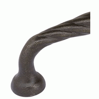 Emtek 4 1/4 Inch (3 1/2 Inch c-c) Tuscany Bronze Twist Fixed Pull (Medium Bronze Finish) EMTEK