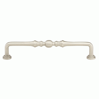 4 1/8 Inch (3 1/2 Inch c-c) Solid Brass Spindle Pull (Brushed Nickel Finish) EMTEK