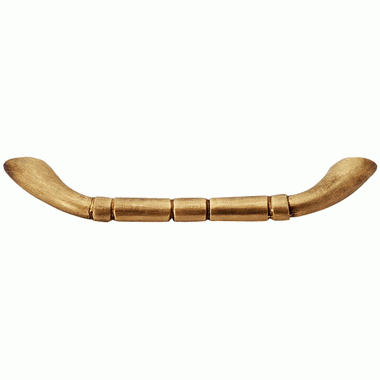 4 3/4 Inch Overall (4 Inch c-c) Solid Brass Traditional Pull (Antique Brass Finish) COPPER MOUNTAIN HARDWARE