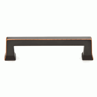 4 3/8 Inch (4 Inch c-c) Solid Brass Alexander Pull (Oil Rubbed Bronze Finish) EMTEK