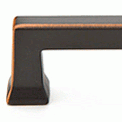 4 3/8 Inch (4 Inch c-c) Solid Brass Alexander Pull (Oil Rubbed Bronze Finish) EMTEK