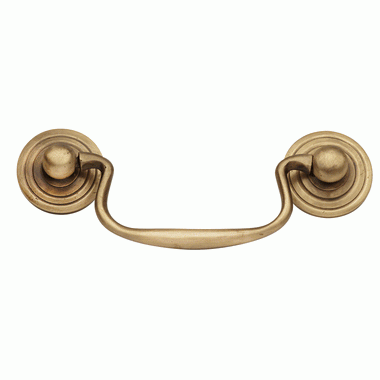 4 3/8 Inch Solid Brass Cabinet Pull (Antique Brass Finish) COPPER MOUNTAIN HARDWARE