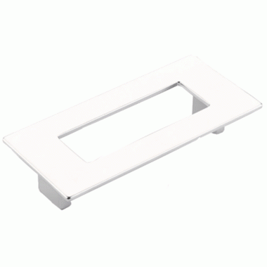 4 5/8 Inch (3 3/4 Inch c-c) Finestrino Rectangle Pull (Matte Chrome Finish) SCHAUB