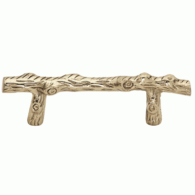 4 1/2 Inch Tree Branch Cabinet Pull (Polished Brass Finish) COPPER MOUNTAIN HARDWARE