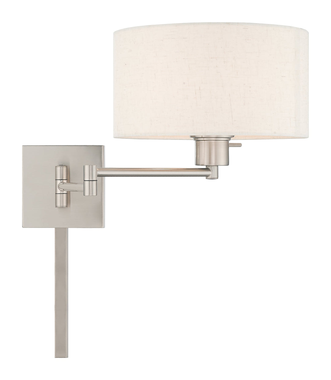 1 Light Brushed Nickel Swing Arm Wall Lamp Livex