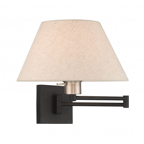 1 Light Black Swing Arm Wall Lamp Livex