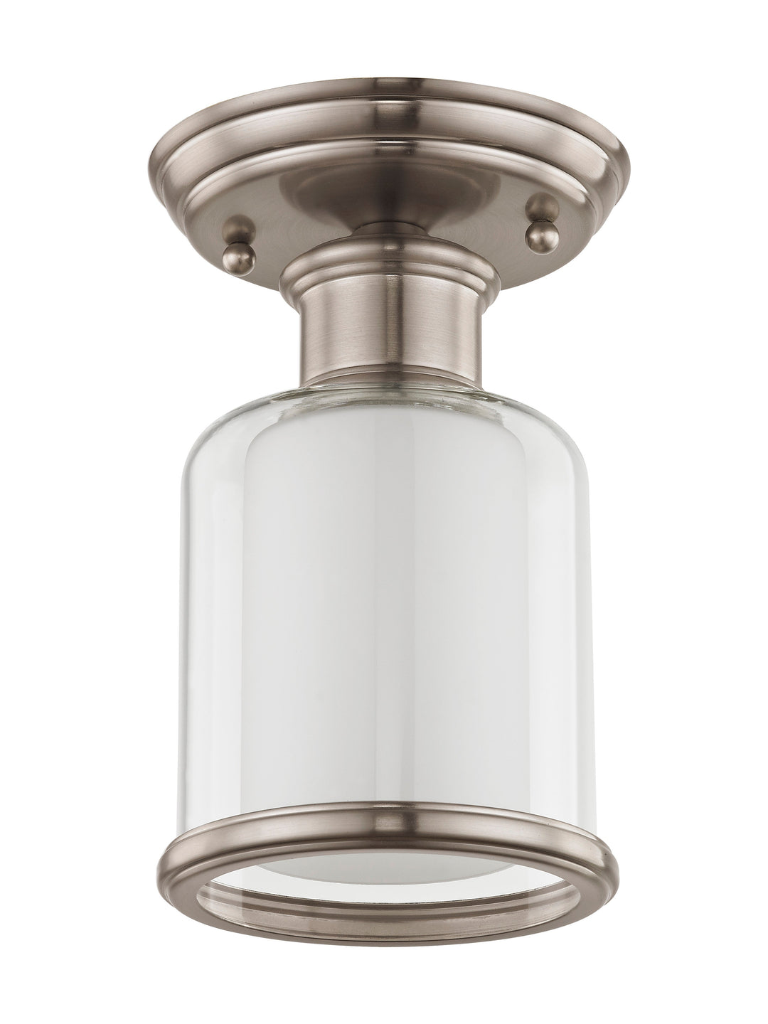 1 Light Brushed Nickel Ceiling Mount Livex