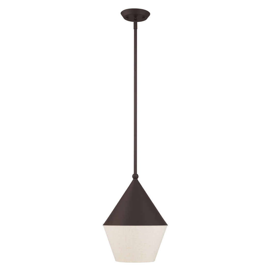 1 Light Bronze Single Pendant Livex