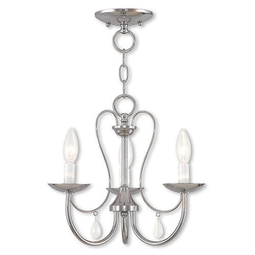 3 Light Polished Chrome Chandelier Livex