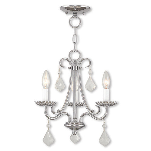 3 Light Polished Chrome Chandelier Livex