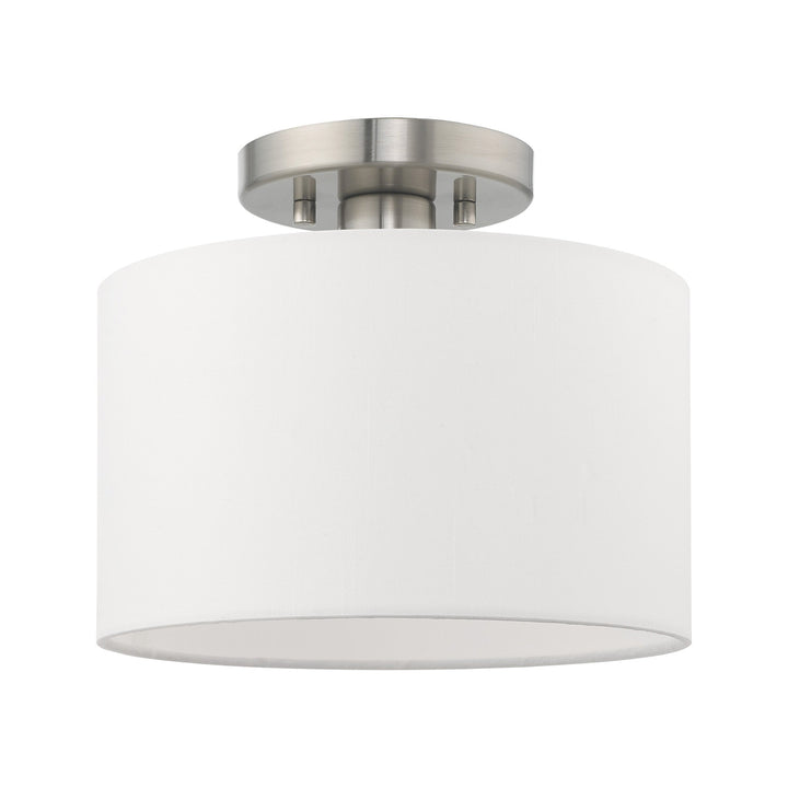 1 Light Brushed Nickel Ceiling Mount Livex