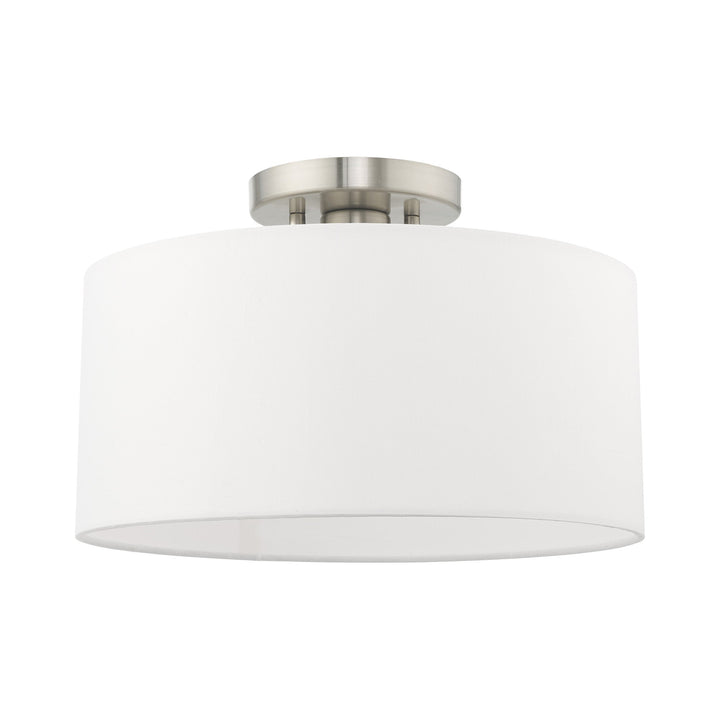 1 Light Brushed Nickel Ceiling Mount Livex