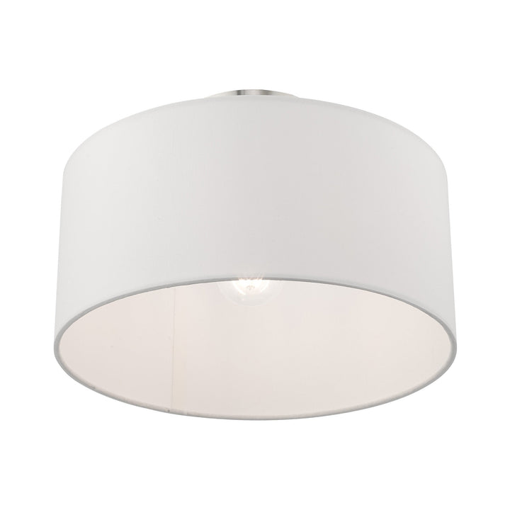 1 Light Brushed Nickel Ceiling Mount Livex