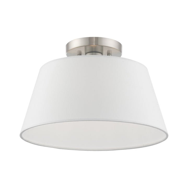 1 Light Brushed Nickel Ceiling Mount Livex