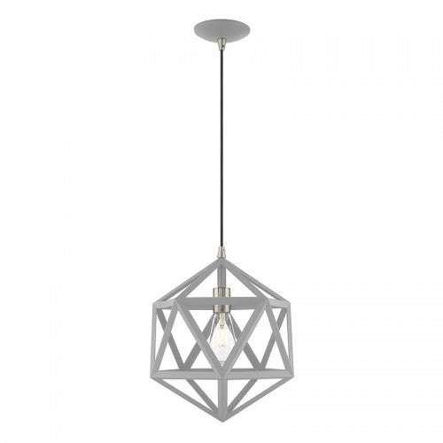 1 Light Nordic Gray Single Pendant Livex