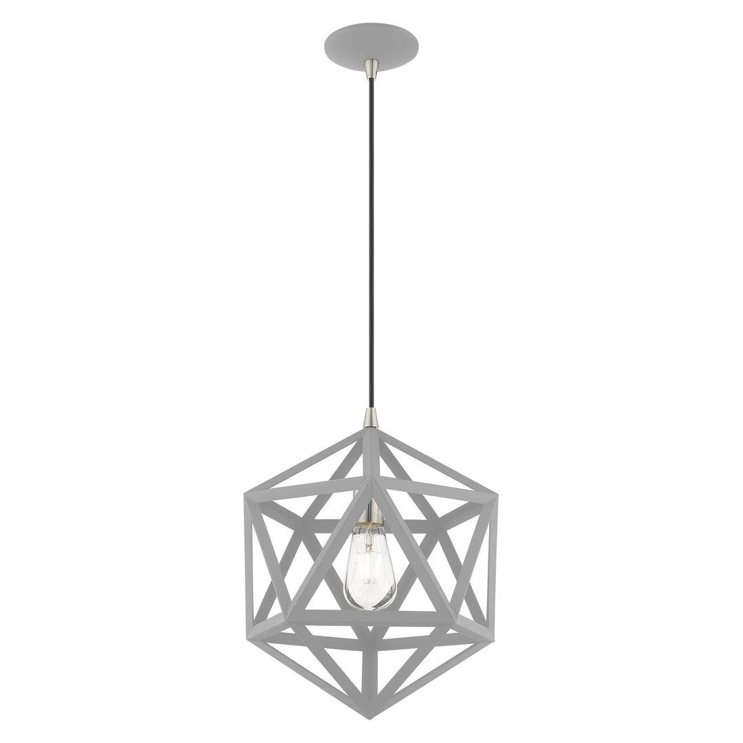1 Light Nordic Gray Single Pendant Livex