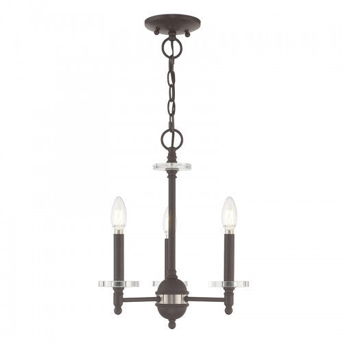 3 Light Bronze Chandelier Livex