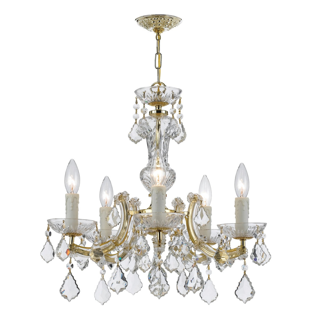Crystorama Crystorama Maria Theresa 5 Light Swarovski Strass Crystal Gold Chandelier