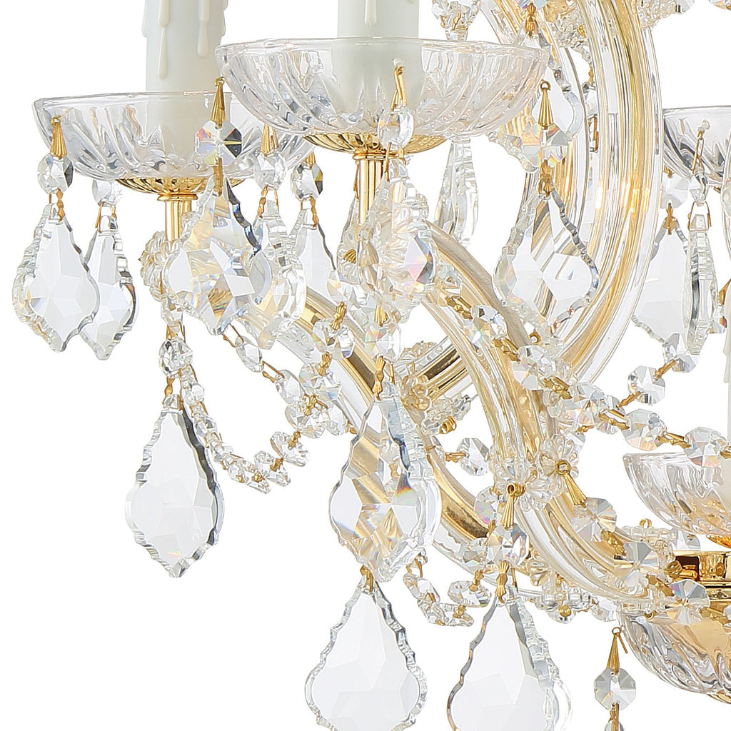 Crystorama Crystorama Maria Theresa 6 Light Hand Cut Crystal Gold Chandelier