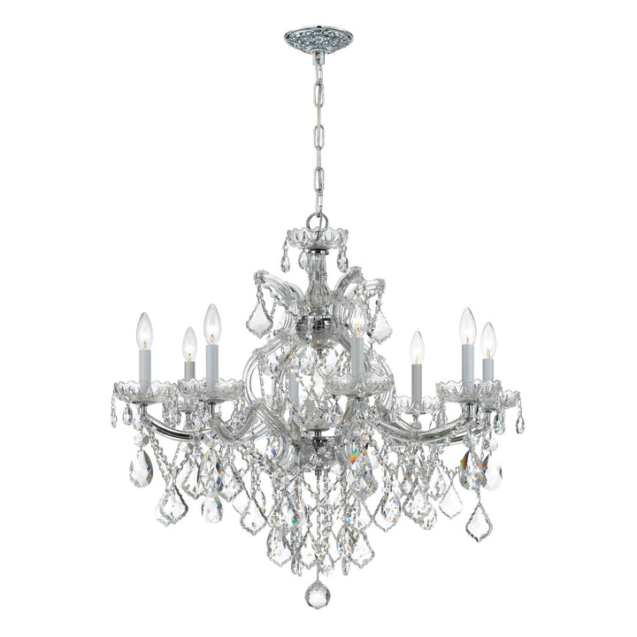 Crystorama Crystorama Maria Theresa 9 Light Swarovski Strass Crystal Polished Chrome Chandelier