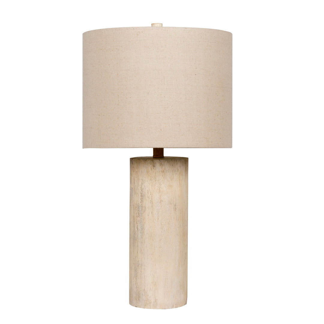 1 Light Poly Faux Wood Base Table Lamp CRAFTMADE