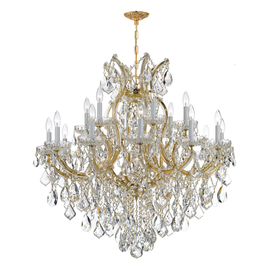 Crystorama Crystorama Maria Theresa 19 Light Hand Cut Crystal Gold Chandelier