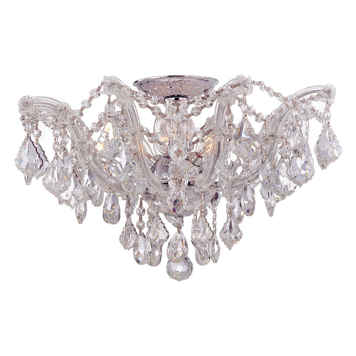 Crystorama Crystorama Maria Theresa 5 Light Spectra Crystal Polished Chrome Semi Flush Mount