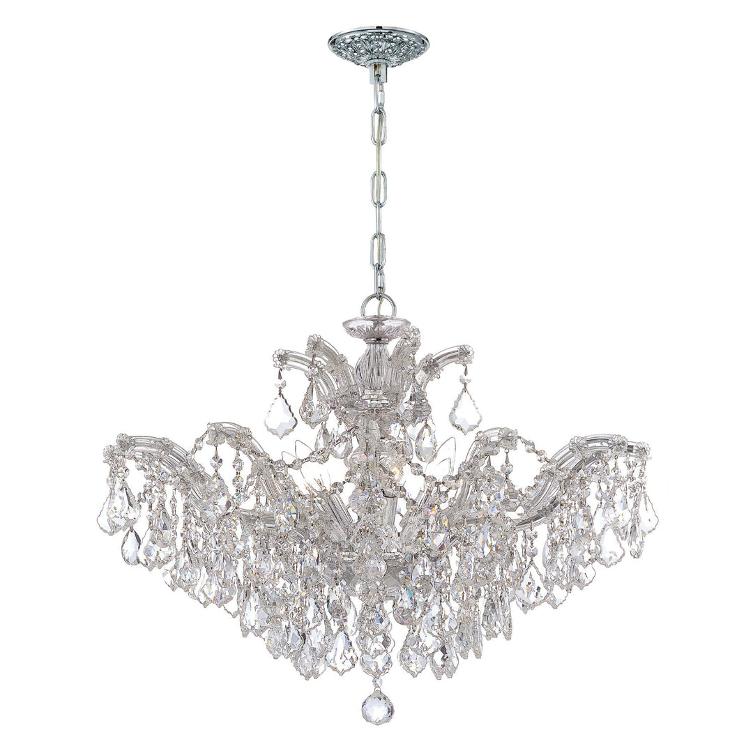 Crystorama Crystorama Maria Theresa 6 Light Hand Cut Crystal Polished Chrome Chandelier