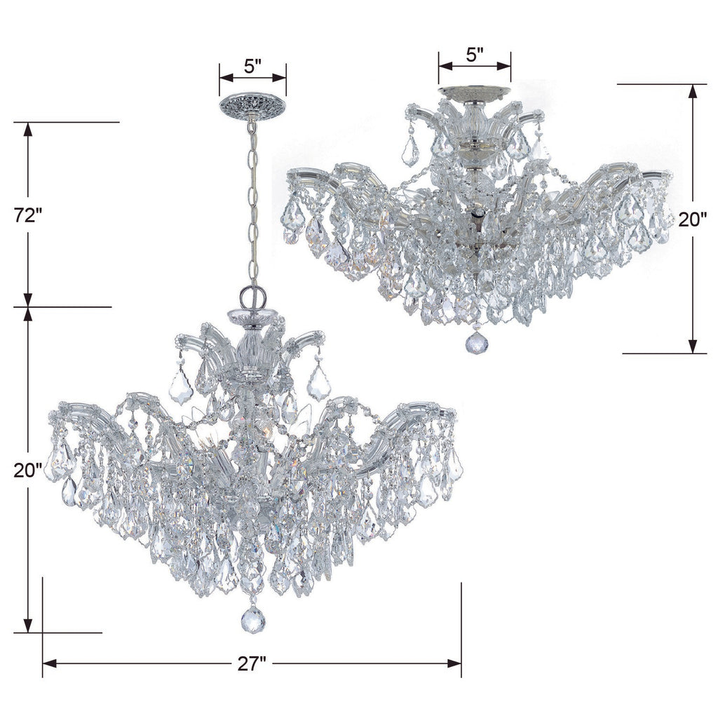 Crystorama Crystorama Maria Theresa 6 Light Spectra Crystal Polished Chrome Chandelier