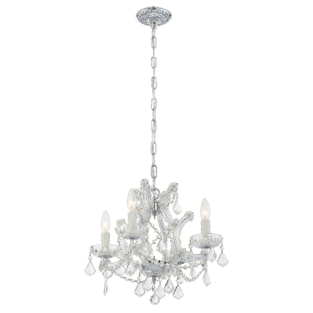 Crystorama Crystorama Maria Theresa 4 Light Hand Cut Crystal Polished Chrome Mini Chandelier