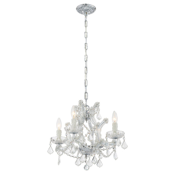 Crystorama Crystorama Maria Theresa 4 Light Hand Cut Crystal Polished Chrome Mini Chandelier