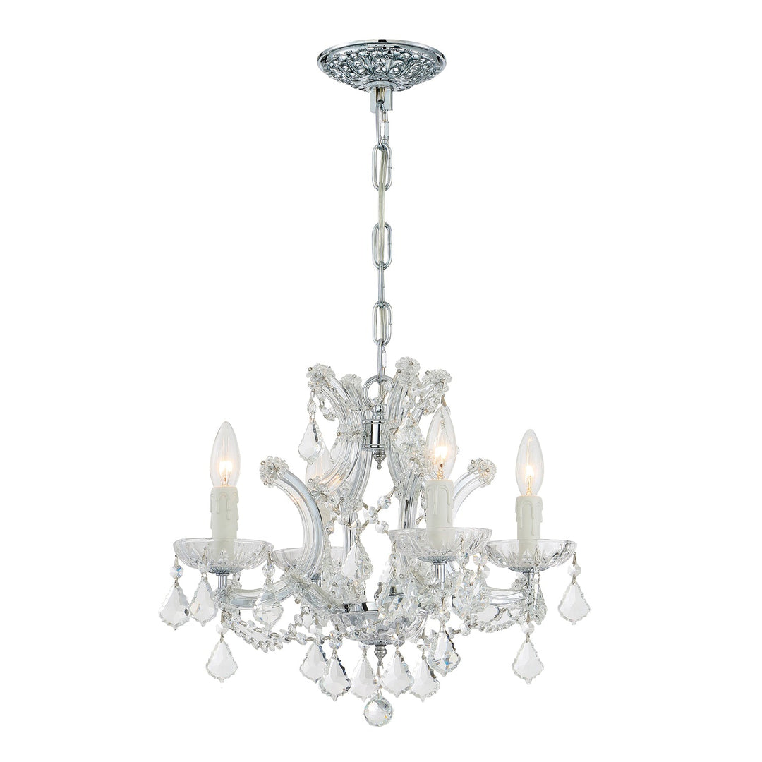 Crystorama Crystorama Maria Theresa 4 Light Swarovski Strass Crystal Polished Chrome Mini Chandelier