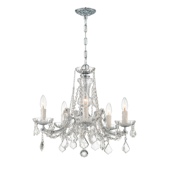 Crystorama Crystorama Maria Theresa 5 Light Spectra Crystal Polished Chrome Chandelier