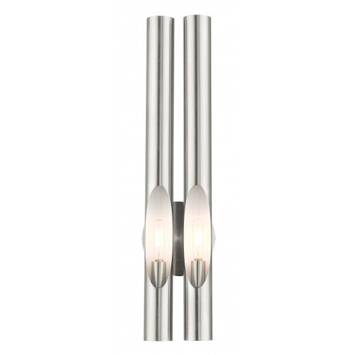 2 Light Brushed Nickel ADA Double Sconce Livex