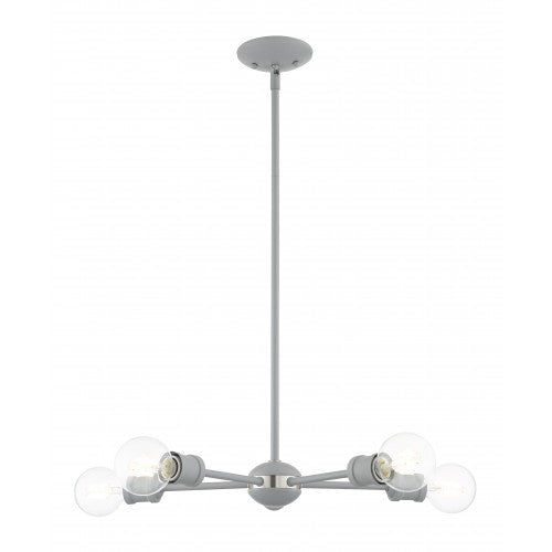 5 Light Nordic Gray Chandelier Livex