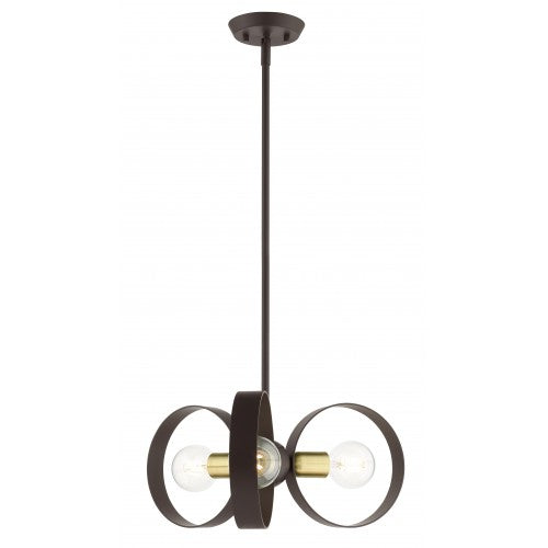 3 Light Bronze Chandelier Livex