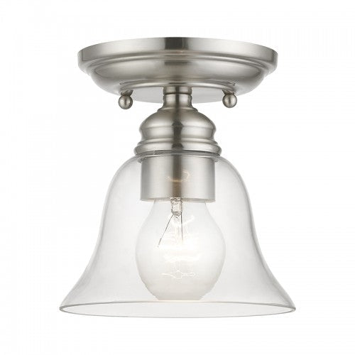 1 Light Brushed Nickel Small Semi-Flush Livex