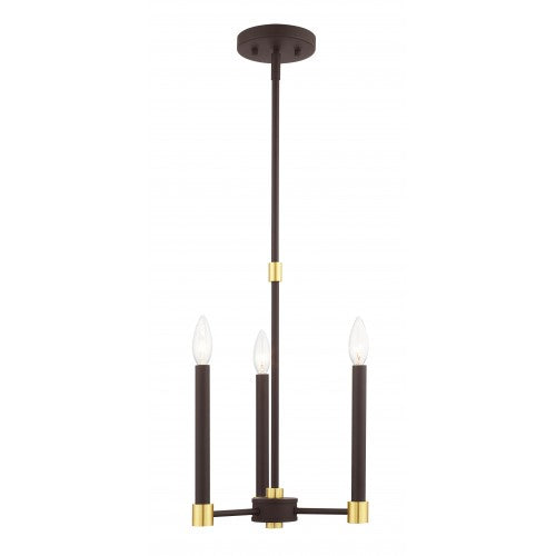 3 Light Bronze Chandelier Livex