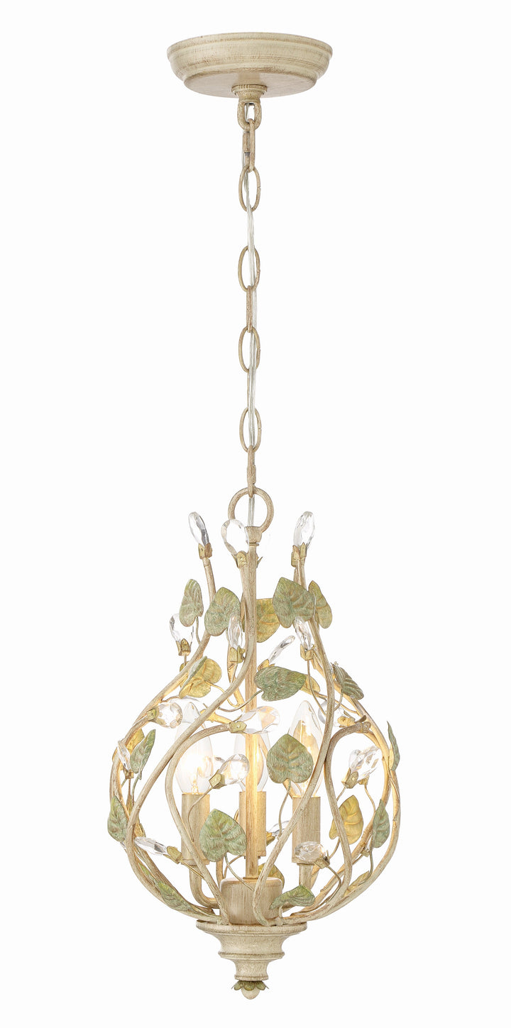 Crystorama Crystorama Josie 3 Light Champagne Green Tea Mini Chandelier