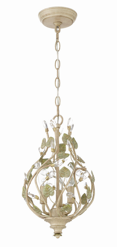 Crystorama Crystorama Josie 3 Light Champagne Green Tea Mini Chandelier