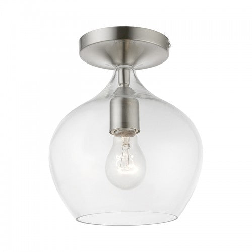 1 Light Brushed Nickel Semi-Flush Livex