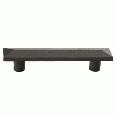 5 1/2 Inch (4 Inch c-c) Sandcast Bronze Pyramid Pull (Matte Black) EMTEK