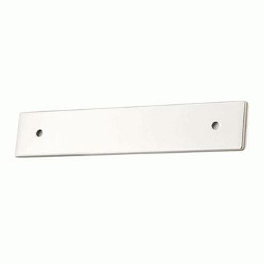 5 1/4 Inch (4 Inch c-c) Solid Brass Art Deco Rectangular Back Plate (Polished Chrome Finish) EMTEK